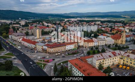 Vue aérienne de la ville de Zvolen en Slovaquie Banque D'Images