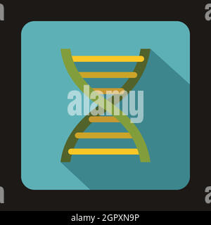 L'icône de l'ADN dans un style plat Illustration de Vecteur