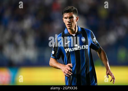 Matteo Pessina (Atalanta) lors du match de l'UEFA Champions League entre Atalanta 1-0 jeunes garçons au Gewiss Stadium le 29 septembre 2021 à Bergame, en Italie. Credit: Maurizio Borsari/AFLO/Alay Live News Banque D'Images