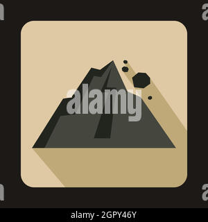 L'icône d'éboulement en style plat Illustration de Vecteur