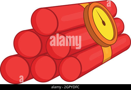 L'icône de la dynamite, cartoon style Illustration de Vecteur