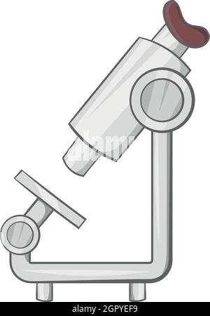 L'icône de style cartoon microscope Illustration de Vecteur