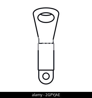 Branche de houblon, l'icône de style contour Illustration de Vecteur