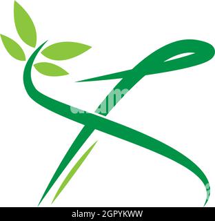 Modèle de vigne, arbustes formant lettre X illustration Illustration de Vecteur