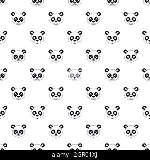 Motif de Panda, le style simple Illustration de Vecteur