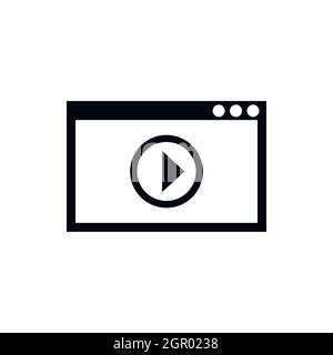 L'icône du programme pour la lecture vidéo, le style simple Illustration de Vecteur