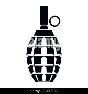 L'icône de Grenade, le style simple Illustration de Vecteur