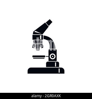 L'icône de microscope, le style simple Illustration de Vecteur