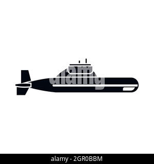 L'icône de sous-marin, le style simple Illustration de Vecteur