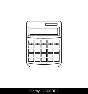 Icône style du contour dans la calculatrice Illustration de Vecteur