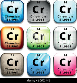 Un élément chrome Illustration de Vecteur