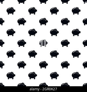 Piggy pattern, style simple. Illustration de Vecteur