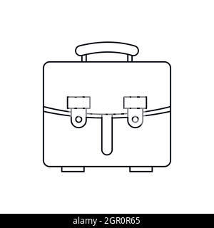 Icône style du contour de porte-documents Illustration de Vecteur