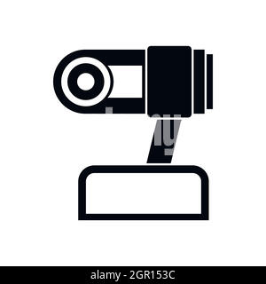 Icône de la webcam, simple style Illustration de Vecteur