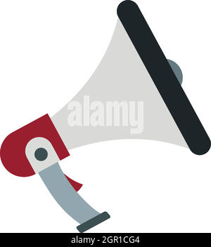 L'icône haut-parleur dans un style plat Illustration de Vecteur