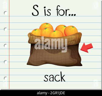 La lettre S de la carte mémoire est destinée au sac Illustration de Vecteur