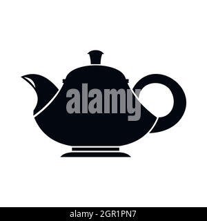 L'icône de la théière, le style simple Illustration de Vecteur