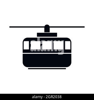 Icône funiculaire, le style simple Illustration de Vecteur