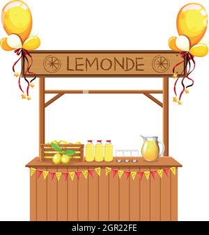 Cale de limonade isolée sur fond blanc Illustration de Vecteur