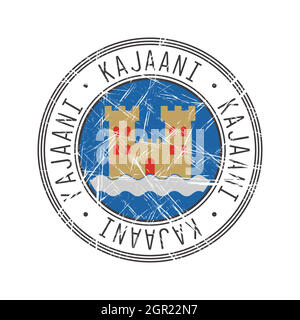 Cachet postal de la ville de Kajaani Illustration de Vecteur