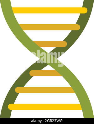 L'icône de l'ADN dans un style plat Illustration de Vecteur