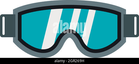 Verres pour le snowboard, l'icône de style plat Illustration de Vecteur