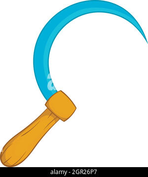 L'icône de la faucille en style cartoon Illustration de Vecteur