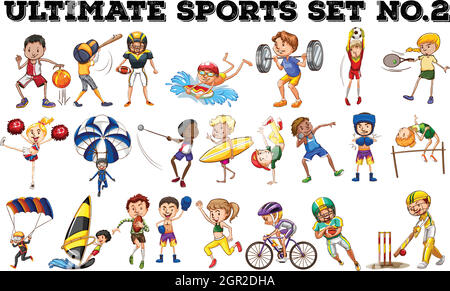 Divers types de sports Illustration de Vecteur