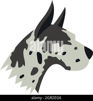 Chien dogue allemand, icône de style plat Illustration de Vecteur