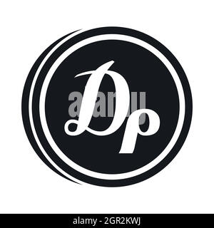 Drachme Monnaie, icône de style simple. Illustration de Vecteur