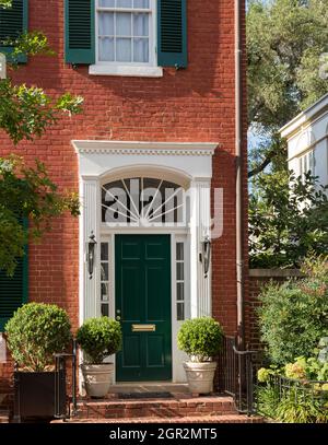 Washington DC - 13 août 2013: Maison de ville que Jack Kennedy a acheté en cadeau à Jackie après qu'elle a donné naissance à sa fille Caroline en 1957. Banque D'Images