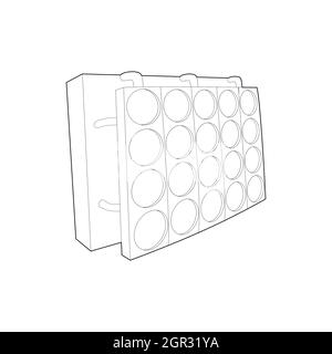 Feux de début de course en style du contour, icône Illustration de Vecteur