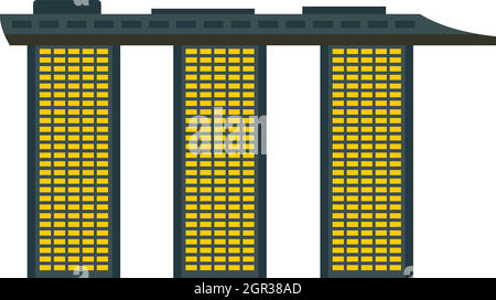 Marina Bay Sands Hotel, icône de Singapour Illustration de Vecteur