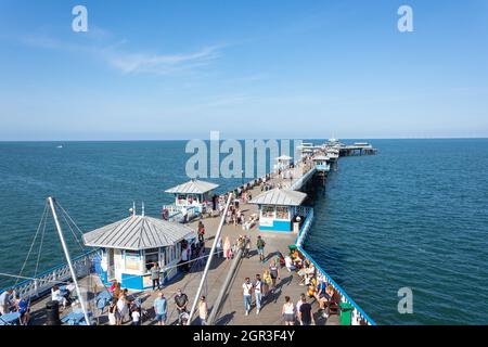 Llandudno Pier, Llandudno, Conwy County Borough, pays de Galles, Royaume-Uni Banque D'Images