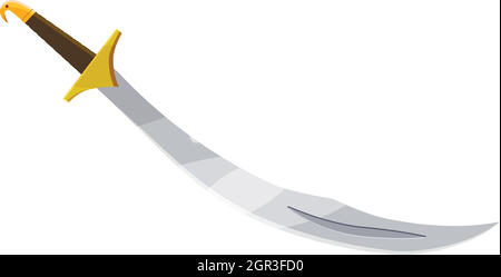 Cimeterre turc, l'icône de style cartoon Illustration de Vecteur