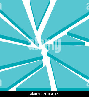 Verre cassé, l'icône de style plat Illustration de Vecteur