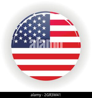 USA cercle icône Illustration de Vecteur