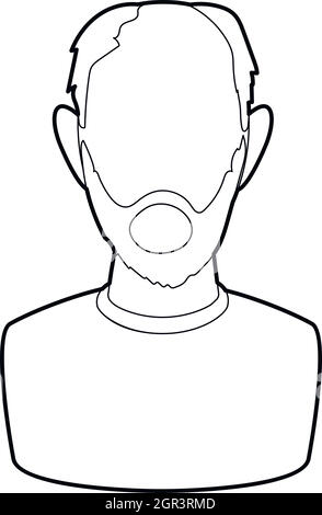 L'assurance pension, l'icône de style contour Illustration de Vecteur