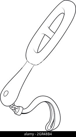 Assurance scales, icône de style contour Illustration de Vecteur