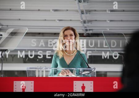 Los Angeles, USA, 30 2021 sept: Dawn Hudson 09/30/2021 la cérémonie de dédicace et la découpe officielle du ruban pour l'ouverture de l'Academy Museum of Motion Pictures tenue à l'Academy Museum of Motion Pictures à Los Angeles, CA photo par Izumi Hasegawa/HollywoodNewsWire.net crédit: Hollywood News Wire Inc./Alay Live News Banque D'Images