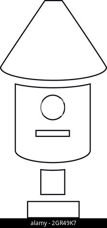 L'icône de la ruche, style contour Illustration de Vecteur
