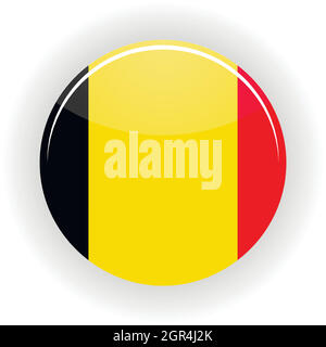 Belgique cercle icône Illustration de Vecteur