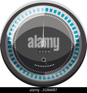 Compteur pour calculer la vitesse, l'icône de style cartoon Illustration de Vecteur