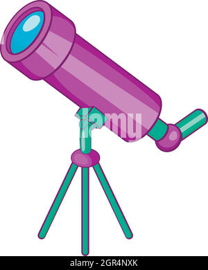 L'icône de télescope, cartoon style Illustration de Vecteur