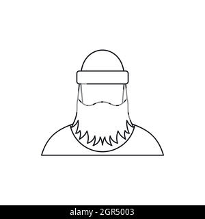 Icône style du contour, bûcheron Illustration de Vecteur