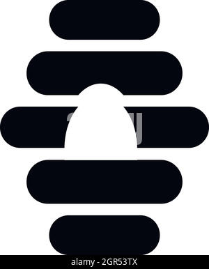 L'icône de ruche dans un style simple Illustration de Vecteur