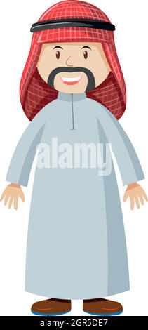 Homme arabe en costume Illustration de Vecteur