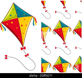 Motif sans couture isolé sur blanc Illustration de Vecteur