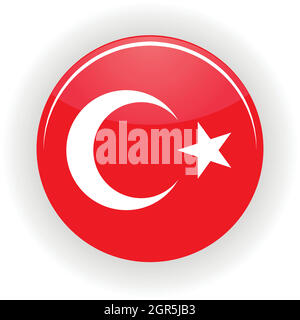 La Turquie cercle icône Illustration de Vecteur