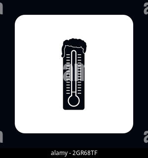 Thermomètre à l'icône de basse température Illustration de Vecteur